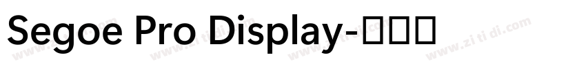 Segoe Pro Display字体转换